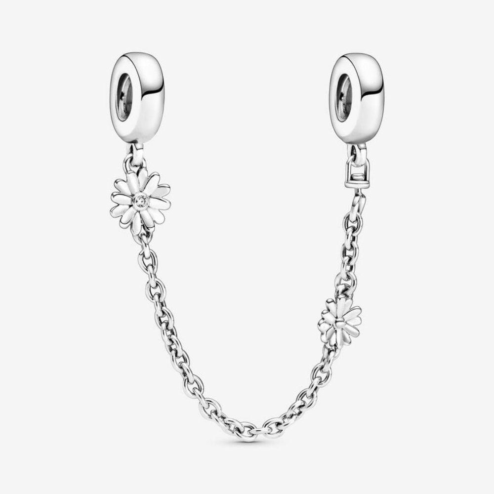 Pandora Daisy Flower Safety Chain Charm